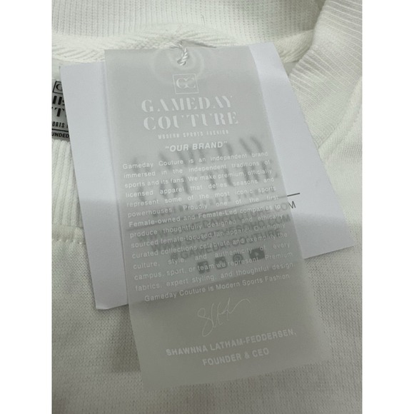 LSU Tigers Gameday Couture Womens Medium White Crewneck Sweatshirt Oversized Fit - Picture 6 of 11